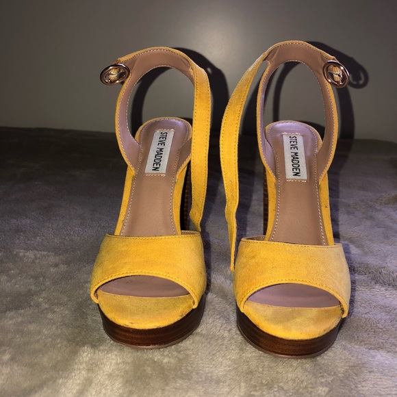 steve madden yellow heels